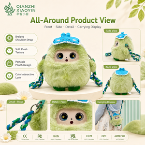 AI COCO Monstruo Verde de Peluche, Bolso Portátil, Sombrero de Margarita Azul, Ojos LED con Luz Ambiental, Clonación de Voz ChatGPT en Más de 50 Idiomas, Memoria, WiFi 2.4G - Product Image 5