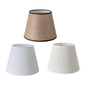 Tessuto moderno decorativo personalizzato per paralumi per lampada da tavolo paralume a forma di cono naturale fatto a mano