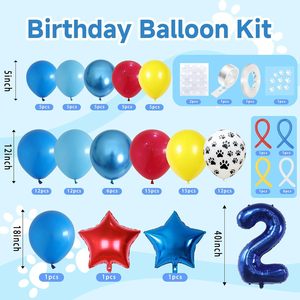 Kit <span class=keywords><strong>Palloncini</strong></span> Personalizzati per Compleanno Cuccioli - Set Arco di <span class=keywords><strong>Palloncini</strong></span> <span class=keywords><strong>con</strong></span> Design Personalizzato e <span class=keywords><strong>Palloncini</strong></span> a Forma di Zampa per Eventi - Product Image 2