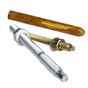 Boulon d'ancrage <span class=keywords><strong>chimique</strong></span> en acier au carbone GB haute résistance, brillant, non revêtu, marque QS, pour accessoires de construction de murs rideaux, diamètre - Product Image 2