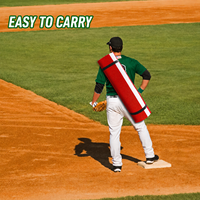 Tapis de frappe pour baseball et softball avec plaque de base, en caoutchouc antidérapant, 3,8x10 pieds, logo personnalisé, entraînement intérieur/extérieur