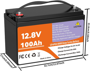 Batterie au lithium fer phosphate 12V 24V 36V 48V 100Ah 200Ah 300Ah 400Ah pour voiturette de golf, bateau, solaire - Product Image 1