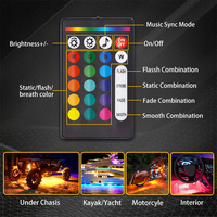 Luz Led de colores Rgb de 12V y 18W con Control por aplicación, iluminación de roca de 8 Pod para camión, superventas