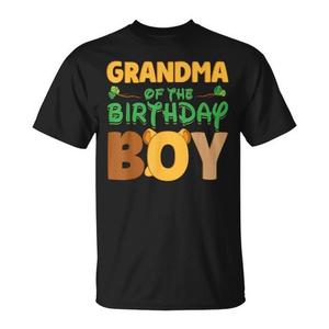 Maglietta con stampa 'Grandma Of The Birthday Boy Lion' per decorazioni per feste in famiglia - Product Image 1