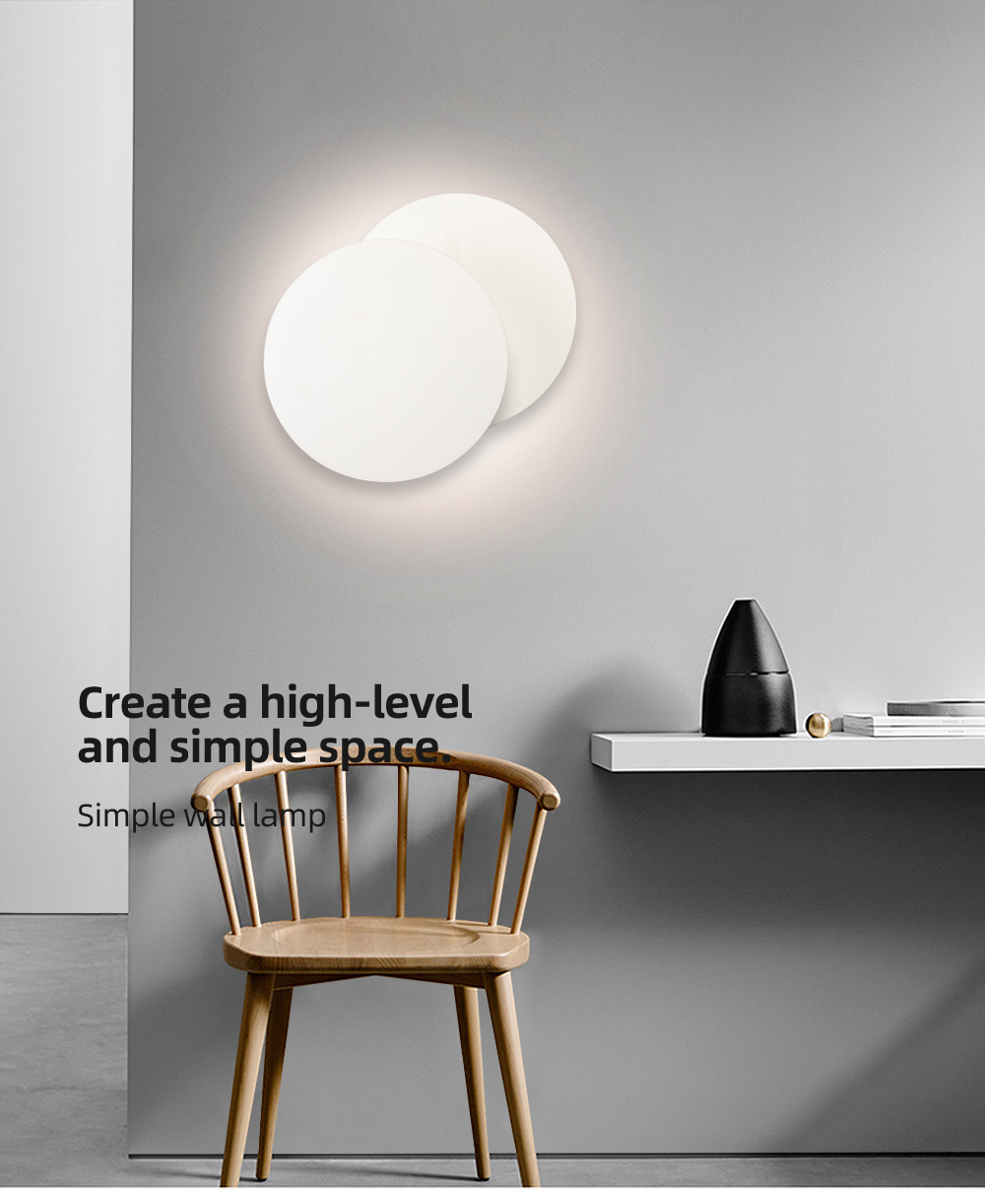 Modern Aluminum Round Light Decorative hotel bedroom wall led 5w light indoor Wall Lamp