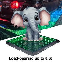Piste de Danse LED Magnétique Miroir 3D Sans Fil Grace Infinity 2x2 Pieds, Installation Rapide pour DJ