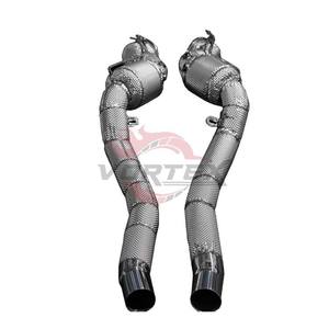 VORTEX 304 Acier inoxydable Sans CEL Downpipe pour Ferrari F12/812 2012-2023 Ajustement direct Haute performance - Product Image 1