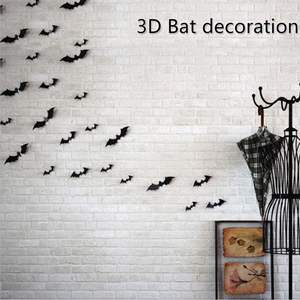 Paquete de 12 Pegatinas 3D de Murciélagos Negros para Halloween, Pegatinas de Pared para Halloween - Product Image 3