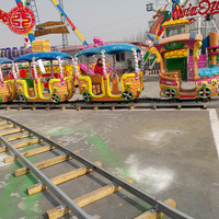 Attractions de terrain de jeux pour enfants : Mini-train électrique, manège de fête foraine, train électrique sur rail pour jardin d'enfants pour Noël