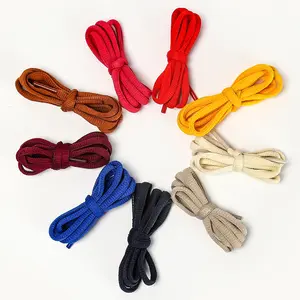 HF Can Custom Fashion Good Quality Half Round Shoe Lace 7 Mm Width 0.5-1.8m Length Wholesale Custom Oval Shoelaces