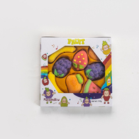 Décorations de Noël OEM, bonbons en coton sucré blanc, sucettes fruitées, guimauves, 110g/boîte