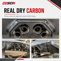 Diffuseur arrière ZESON en fibre de carbone sèche style MP avec cadre en acier inoxydable pour BMW M2 G87 Competition XDrive Coupé 2023+