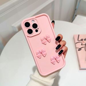 Funda de Teléfono de Silicona TPU Suave con Diseño de Mariposa Rosa 3D para iPhone 16 15 14 13 12 11 Pro Max XS XR 8 Plus SE, Antigolpes, Estilo Caramelo - Product Image 3