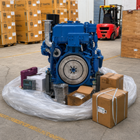Moteur diesel marin Baudouin 6W105M 6,7L 136kW 185HP 2100 tr/min à injection mécanique, 6 cylindres, refroidi par eau, pour bateau de pêche