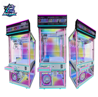 Machine de jeu d'arcade à griffes de luxe à monnayeur, avec distributeur de peluches et éclairage LED, pour centre commercial