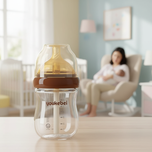 Produits pour bébés OEM personnalisés, biberons pour nouveau-nés, biberons à large ouverture, sans BPA, en verre organique, <span class=keywords><strong>anti</strong></span>-coliques, ensembles de biberons pour bébés - Product Image 1