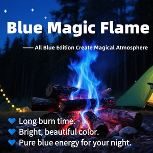 Bán buôn màu xanh huyền diệu ngọn lửa đầy màu sắc lửa trại bột cho cắm trại, lễ hội, sân sau lửa trại, biểu tượng tùy chỉnh bao bì - Product Image 2