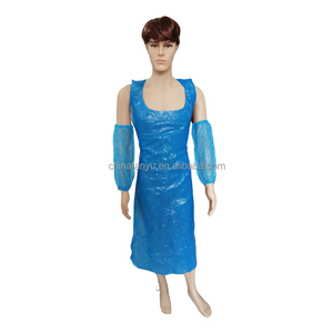 Disposable <strong>Plastic</strong> PE Colored Kitchen Waterproof Oil Resistant <strong>Apron</strong> - Product Image 2