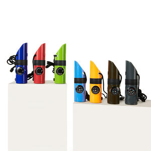 นกหวีดเอาชีวิตรอด 7 ใน 1 หลายสีพร้อมแว่นขยายเทอร์โมมิเตอร์เข็มทิศสำหรับการเดินป่าตั้งแคมป์ปีนเขาอุปกรณ์ฉุกเฉินกลางแจ้ง - Product Image 1