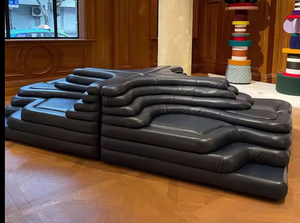 Set di Divani Modulari Sezionali dal Design Moderno per Soggiorno, Divano in Pelle, Arredamento per la Casa, Divano <span class=keywords><strong>Terrazza</strong></span> - Product Image 2