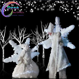 Kostum kepingan salju tiup kustom dengan led untuk dekorasi Natal yang dapat ditiup - Product Image 1