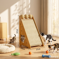 Neues Dreieckiges Filz-Weihnachts-Katzennest Geeignet für Alle Jahreszeiten Abnehmbar Waschbar Halbgeschlossenes Kratzbrett Langlebig