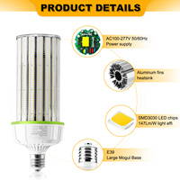 Lampadaire 60W-300W Stock aux états-unis Led ampoule lumière LED maïs lumière 60W 5000K E39 100-277VAC PC COVER