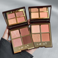 Palette de maquillage en poudre tout-en-un, best-seller, 4 couleurs, luxe, minérale, waterproof, cruelty-free, haute pigmentation, effet métallique, marque privée