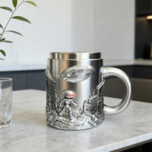 Tasse à café, tasse à bière, mug souvenir de film, en acier inoxydable, à thème science-fiction technologique, design créatif et audacieux, pour le marché international - Product Image 3