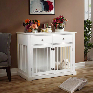 Mueble Moderno de Madera para Perros, Resistente a Mordeduras, con Puertas Dobles para Perros Grandes, Uso en Interiores - Product Image 6