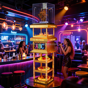 Bandeja de Aperitivos LED Personalizada con Diseño de Dragón, Plato Luminoso de Múltiples Niveles para Servicio VIP en Discotecas - Product Image 1