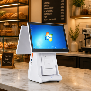 Dual 15.6” Touch POS System J1900 4+64 Smart Billing Machine with 80mm Yanke Printer Support WiFi and Speaker for Retail Shop - Product Image 1