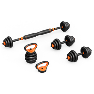Ensemble d'haltères en métal avec plaques de poids détachables et barre de musculation, ensemble d'haltères remplis de ciment pour l'entraînement avec poids libres - Product Image 2