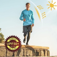 Camisa de Pesca de Manga Larga con Protección Solar para Hombre, Camisetas de Pesca UPF50+ con Bolsillo