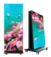 Pantalla LED Móvil con Ruedas para Negocios en Interiores, con Módulos Magnéticos, Gabinete de Aluminio, Señalización Digital y Pantallas