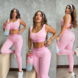 Conjunto Deportivo de Verano 2025 <span class=keywords><strong>para</strong></span> <span class=keywords><strong>Mujer</strong></span>, Chaleco Deportivo sin Mangas, Transpirable, Cintura Alta, Levanta Glúteos, Control de Abdomen, <span class=keywords><strong>para</strong></span> Yoga y Fitness - Product Image 3