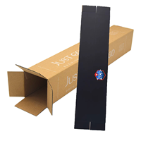 Boîtes d'expédition industrielles personnalisées Long carton ondulé tapis tapis footcloth emballage unique papier stratifié UV mat