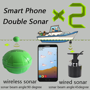Détecteur de poissons sonar filaire et sans fil 2-en-1, sondeur portable et pliable pour la pêche sous-marine, la pêche sur glace, le kayak et la rivière - Product Image 2
