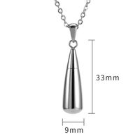 Cremains bijoux collier classique simple urne en acier inoxydable cendre bouteille sublimation mémoire charme