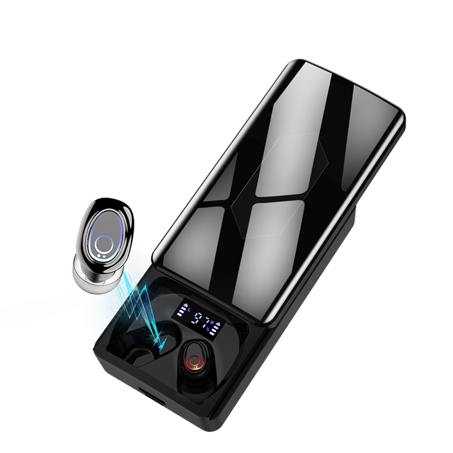 Factory Price Portable Noise Reduction Headphone 10000mAh HIFI Stereo LED Digital Display Earphone 2 in 1 Power Bank TWS Earbuds