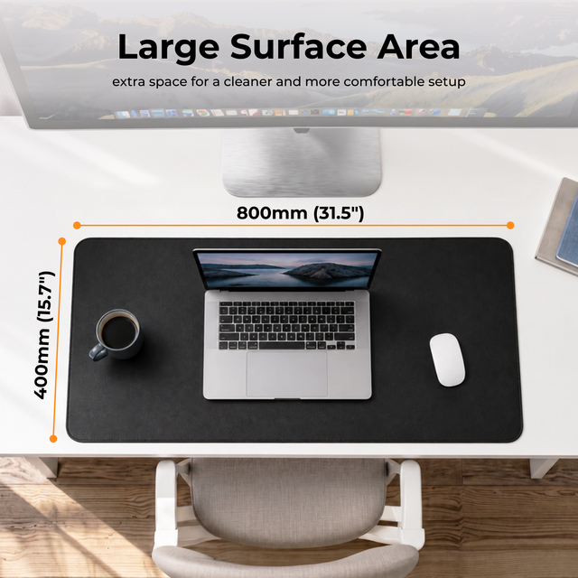 800x400mm Large Dual-Sided PVC Leather Desk Pad Mouse Pad Waterproof Large Desk Mat Mousepad for Home Office Game Study