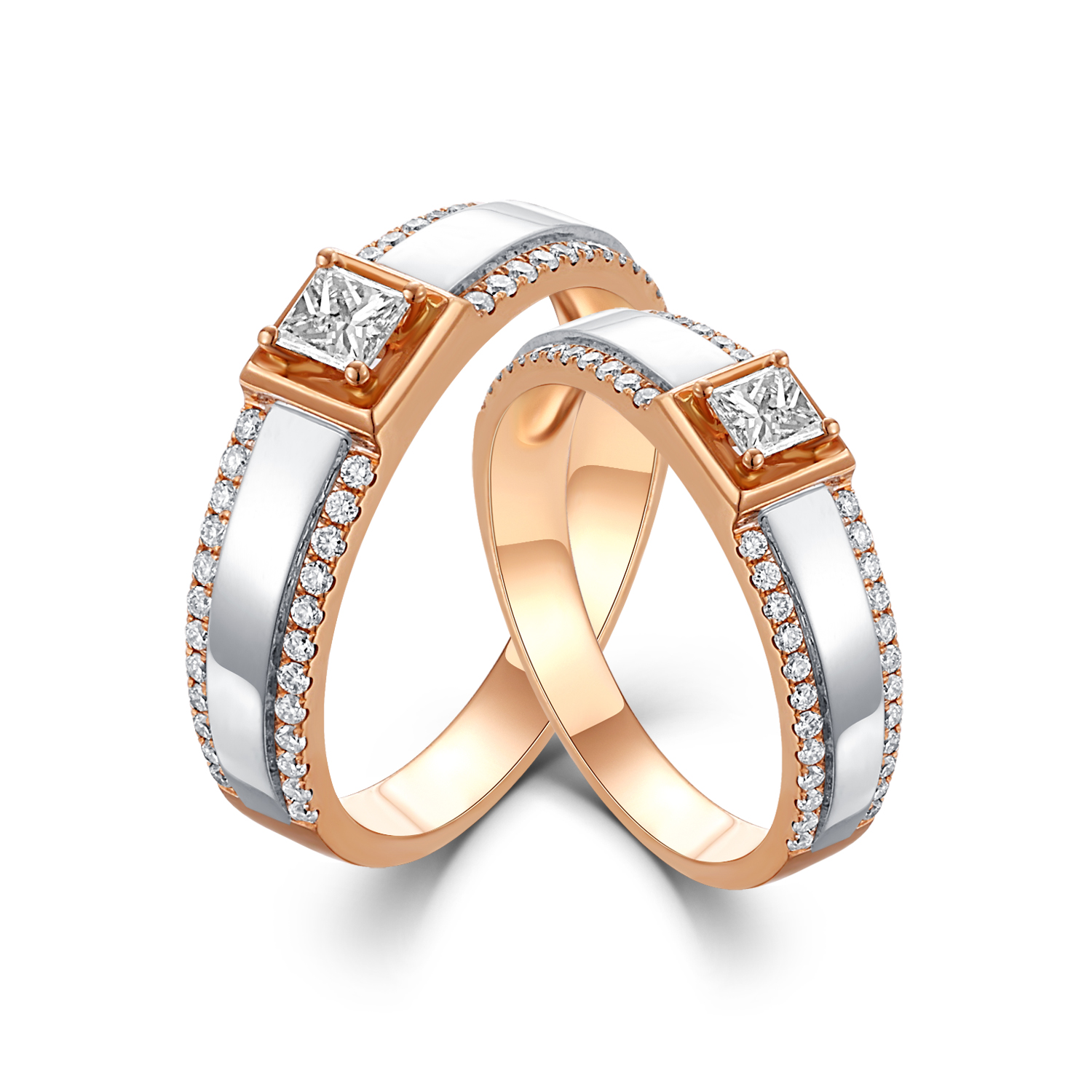 18K White Rose Gold