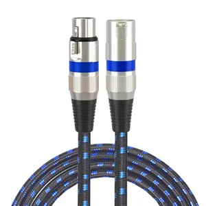 High Quality Custom Heavy Duty Metal Male To Female 3M 5M 8M 10M 3pin Microphone Xlr Extension Cable