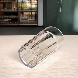Vasos de Cerveza Octogonales de Plástico PS Transparente Personalizados con Logotipo Impreso a Color para Bebidas - Product Image 2