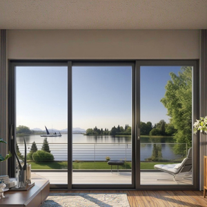 Cửa trượt hạng nặng có thể tùy chỉnh cửa sổ cách âm hiện đại cầu vỡ cửa sổ nhôm niêm phong cho phòng khách biệt thự - Product Image 1