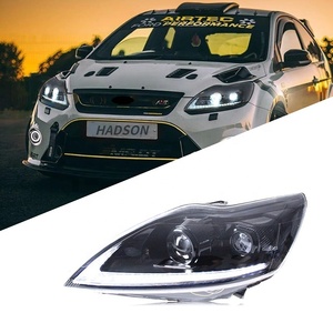 Adecuado para Ford <span class=keywords><strong>Focus</strong></span> 2009-2013 montaje de faro lente de modificación LED faro Luz de circulación diurna lámpara frontal de giro de agua - Product Image 2