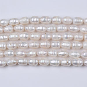 Perles rondes naturelles d'eau douce Edison 10-11 mm, blanches et roses, brillantes, avec revêtement huileux, accessoires pour collier DIY, vente en gros - Product Image 1