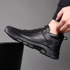 Taglie forti <span class=keywords><strong>scarpe</strong></span> <span class=keywords><strong>alla</strong></span> <span class=keywords><strong>caviglia</strong></span> da uomo con chiusura ad anello a gancio e allacciatura da esterno con lacci resistenti all'usura - Product Image 1