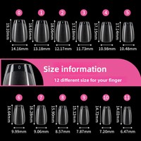 OEM 120/552 pièces/boîte embouts d'ongles ultra-minces sans couture vente à chaud XXS embouts d'ongles en gel semi-mat pour logo sans doigts