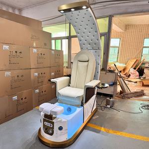 Chaise de massage de luxe moderne européenne professionnelle confortable, trône royal, station de manucure et de pédicure pour salon - Product Image 2